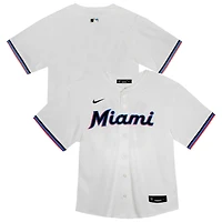 Maillot de match à domicile blanc Nike pour jeunes des Miami Marlins