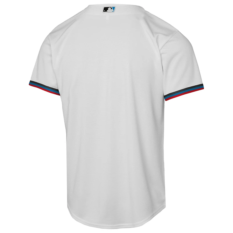 Youth Nike  White Miami Marlins Home Replica Jersey