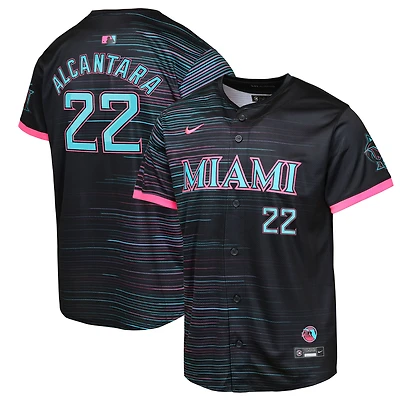 Youth Sandy Alcantara Black Miami Marlins 2025 City Connect Limited Player Jersey