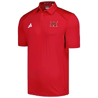Polo adidas rouge Miami University RedHawks Classic AEROREADY pour hommes
