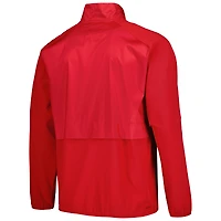 Veste adidas rouge Miami University RedHawks Sideline AEROREADY Raglan Quarter-Zip pour hommes