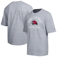 Men's Champion  Heather Gray Miami University RedHawks Weathered Team T-Shirt