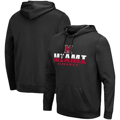 Colosseum Black Miami University RedHawks Lantern Pull à capuche pour hommes