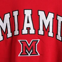 Colosseum Red Miami University RedHawks Arch & Logo Crew Neck Sweat-shirt pour homme