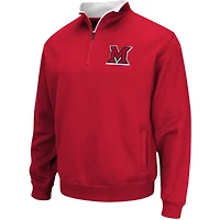 Men's Colosseum Red Miami University RedHawks Tortugas Logo Quarter-Zip Jacket