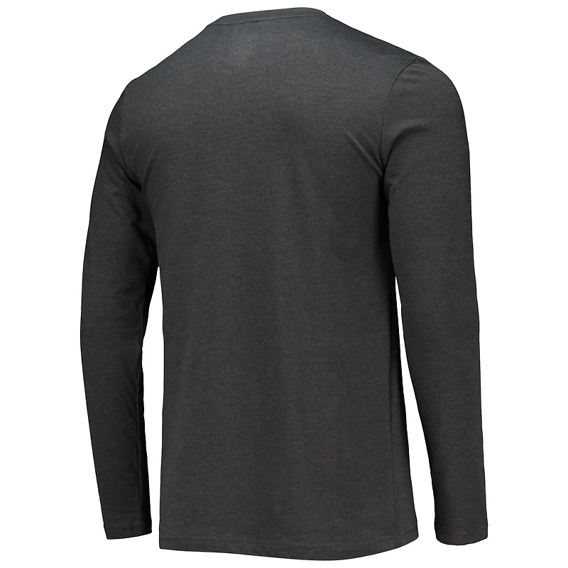 Ensemble de nuit pour homme Concepts Sport rouge/anthracite chiné, haut à manches longues et pantalon l'équipe RedHawks l'Université Miami