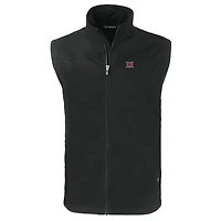 Gilet zippé écologique pour homme Cutter & Buck, noir, des RedHawks de l'Université Miami, taille grande et