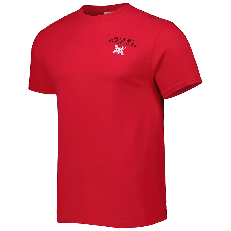 T-shirt rouge Miami University RedHawks Landscape Shield pour homme