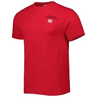 T-shirt rouge Miami University RedHawks Landscape Shield pour homme