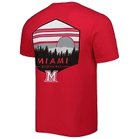 T-shirt rouge Miami University RedHawks Landscape Shield pour homme