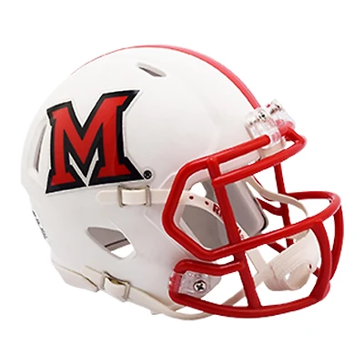 Riddell Miami University RedHawks Matte White Speed Mini Helmet
