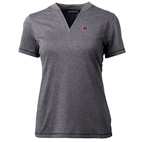 Haut à col en V Forge Blade pour femme, couleur charbon chiné, des RedHawks de l'Université Miami.