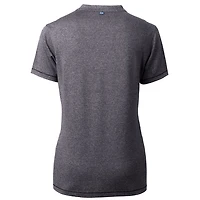 Women's Cutter & Buck Heather Charcoal Miami University RedHawks Forge Blade V-Neck Top