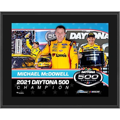 Michael McDowell 10.5" x 13" NASCAR 2021 Daytona 500 Champion Sublimated Plaque