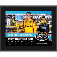 Michael McDowell 10.5" x 13" NASCAR 2021 Daytona 500 Champion Sublimated Plaque