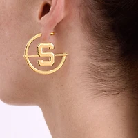 BaubleBar Michigan State Spartans Logo Hoop Earring