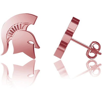Dayna Designs Michigan State Spartans Boucles d'oreilles en or rose