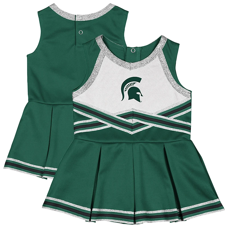 Girls Infant Colosseum Green Michigan State Spartans Lollipop Park Cheer Dress