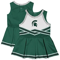Girls Infant Colosseum Green Michigan State Spartans Lollipop Park Cheer Dress