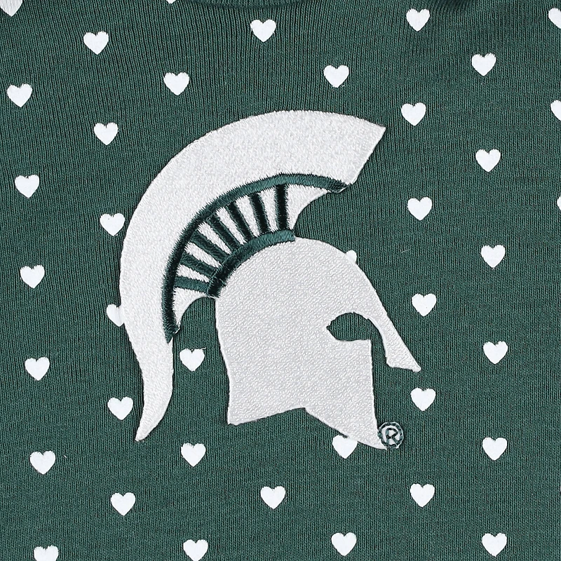 Ensemble body et bandeau vert Michigan State Spartans Hearts pour nouveau-nés nourrissons Two Feet Ahead