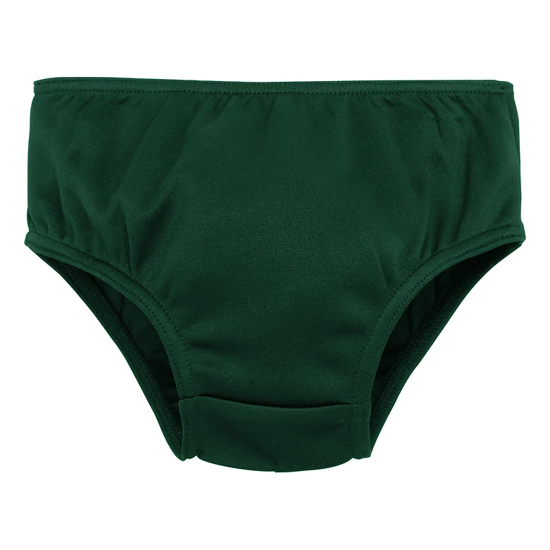Ensemble robe-salopette et bloomer deux pièces vert Michigan State Spartans pour filles d'âge préscolaire Outerstuff, motif capitaine de cheerleading