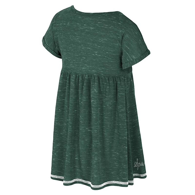 Girls Toddler Colosseum  Green Michigan State Spartans Fleet Dress