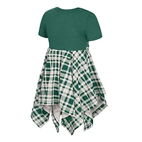 Girls Toddler Colosseum Green Michigan State Spartans Marceline Plaid Dress