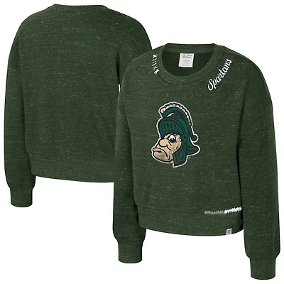 Girls Youth Colosseum  Green Michigan State Spartans Just a Minute Sweatshirt