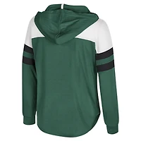Girls Youth Colosseum Green Michigan State Spartans Reflection Hoodie Long Sleeve T-Shirt