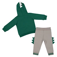 Ensemble sweat à capuche et pantalon Dino Colosseum vert/gris Michigan State Spartans pour bébé