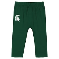 Infant Hunter Green Michigan State Spartans Double Up Long Sleeve Bodysuit & Pant Set