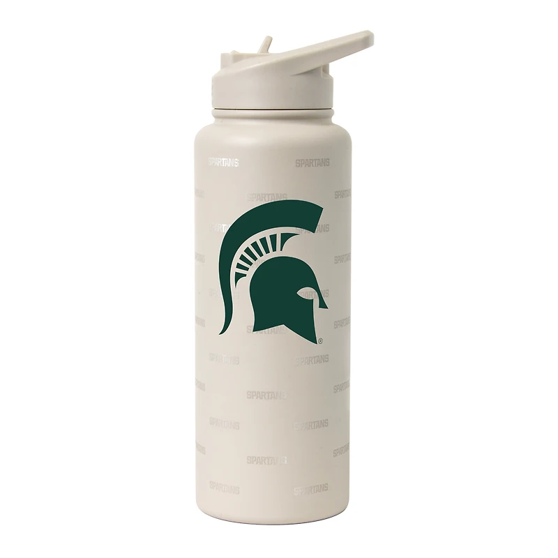 Bouteille isotherme Logo Brands Michigan State Spartans 34 oz Sand Ghost Quencher