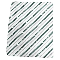 Couverture polaire à rayures verticales classiques 50" x 60" aux couleurs des Spartans de l'Université d'État du Michigan (Logo Brands)