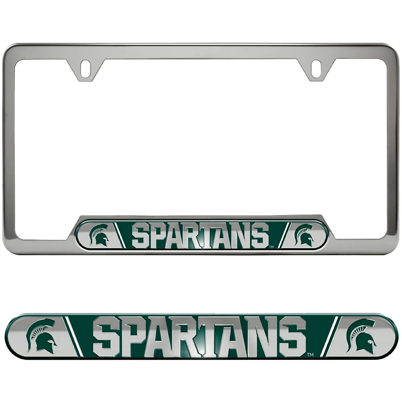Cadre de plaque d'immatriculation en relief des Spartans de l'État du Michigan