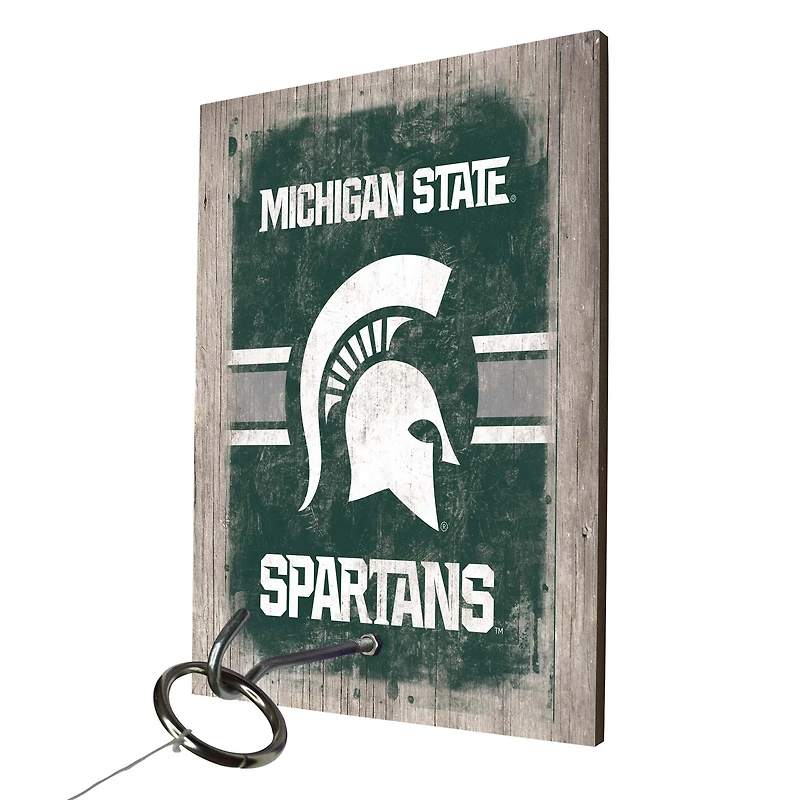 Jeu de lancer d'anneaux des Spartans de l'État du Michigan avec logo