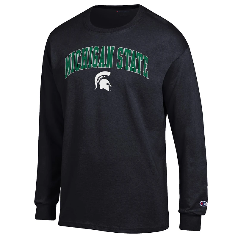 Men's Champion Michigan State Spartans Arch Over Logo Long Sleeve T-Shirt