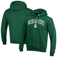 Men's Champion  Green Michigan State Spartans Arch Over Logo Pullover Hoodie
