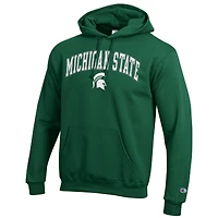 Men's Champion  Green Michigan State Spartans Arch Over Logo Pullover Hoodie