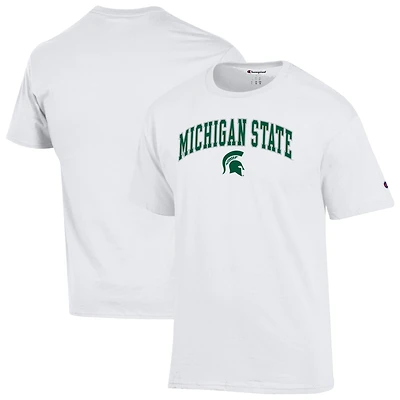 Men's Champion  White Michigan State Spartans Arch Over Logo T-Shirt