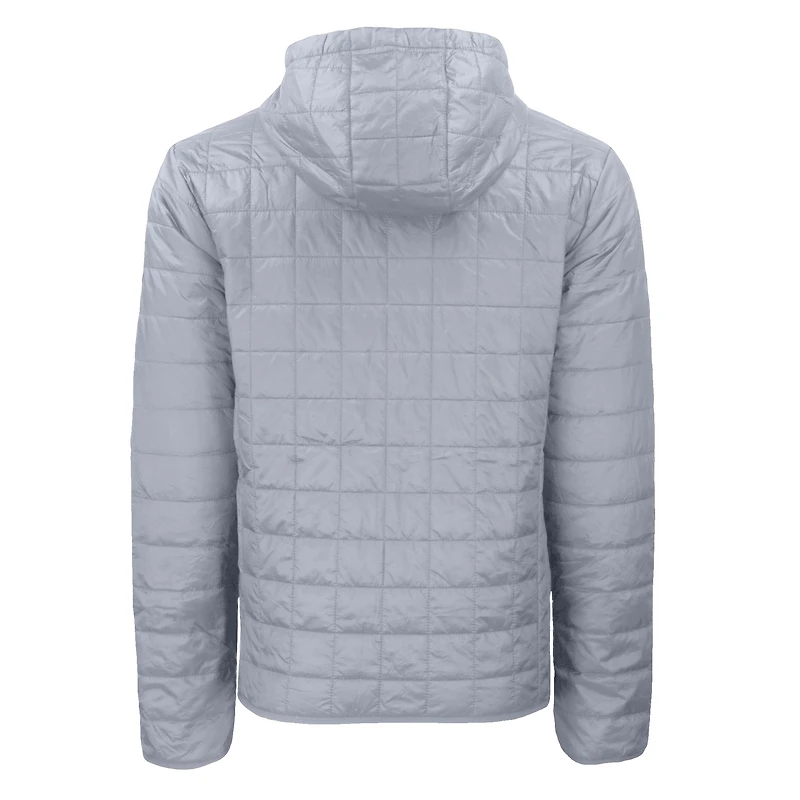 Veste à capuche zippée intégrale Cutter & Buck noire Michigan State Spartans Rainier Eco PrimaLoft pour homme