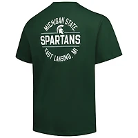 T-shirt Fanatics vert pour hommes Michigan State Spartans Big & Tall Fast Break 2 Hit