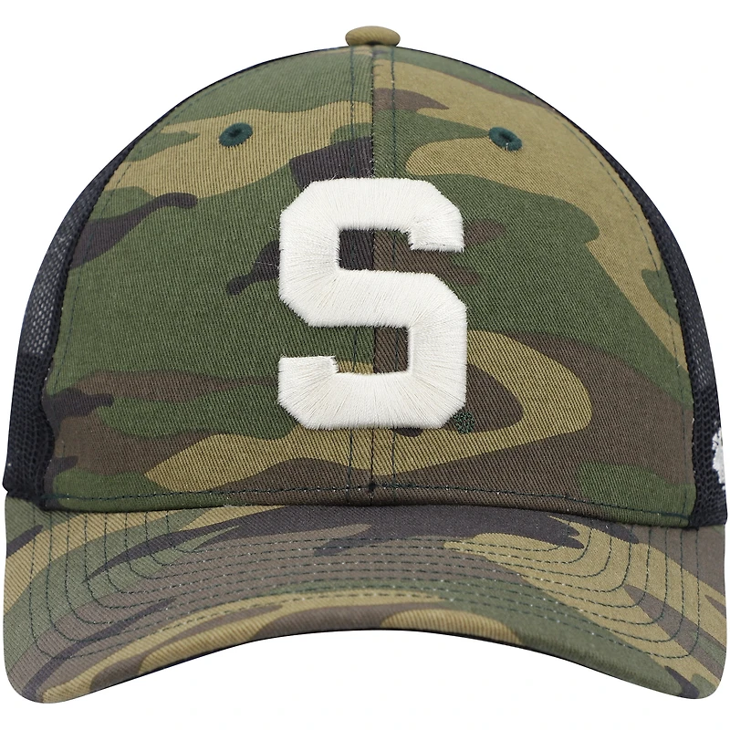 Casquette Snapback de camionneur avec logo de l'équipe des Michigan State Spartans '47 camouflage/noir pour hommes