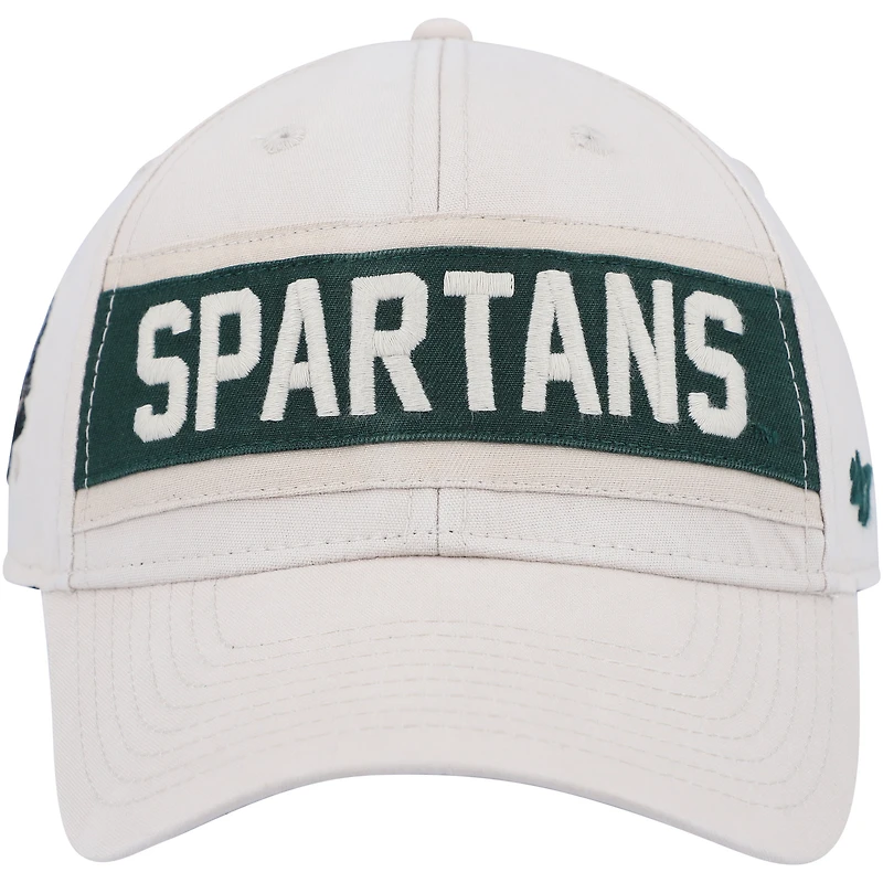 Casquette réglable '47 Cream Michigan State Spartans Crossroad MVP pour homme