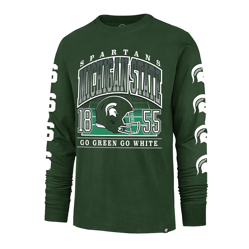 Men's '47  Green Michigan State Spartans Go Big Long Sleeve T-Shirt