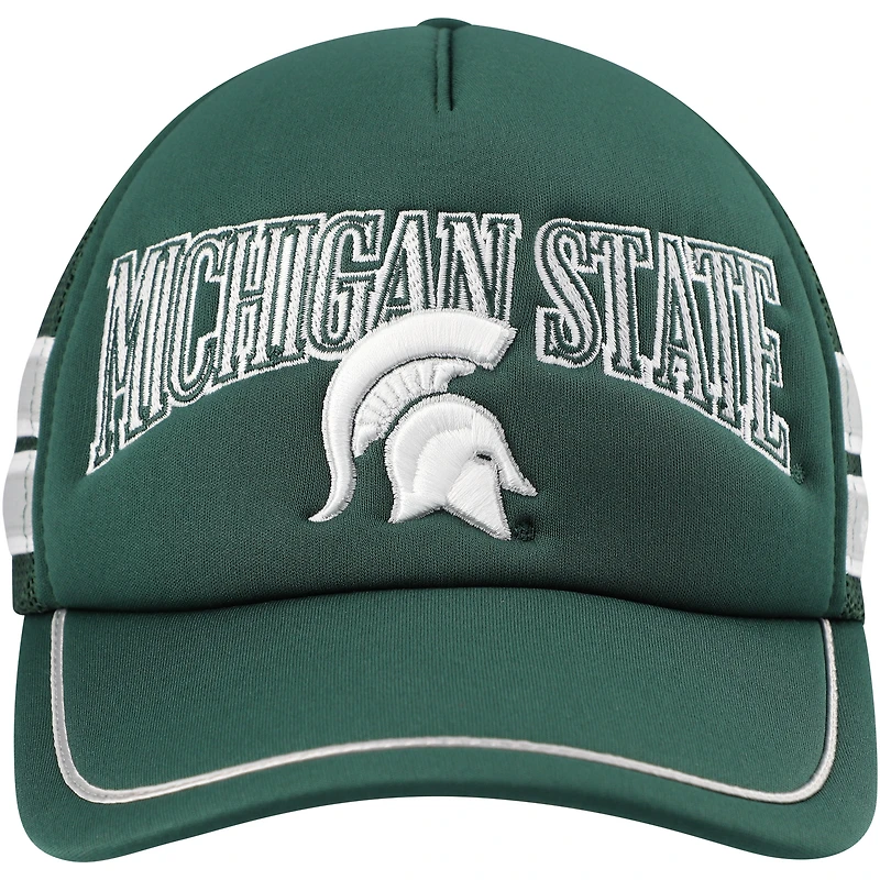 Casquette réglable de camionneur à bande latérale verte Michigan State Spartans '47 pour hommes