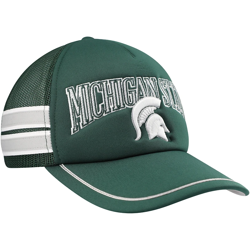 Casquette réglable de camionneur à bande latérale verte Michigan State Spartans '47 pour hommes