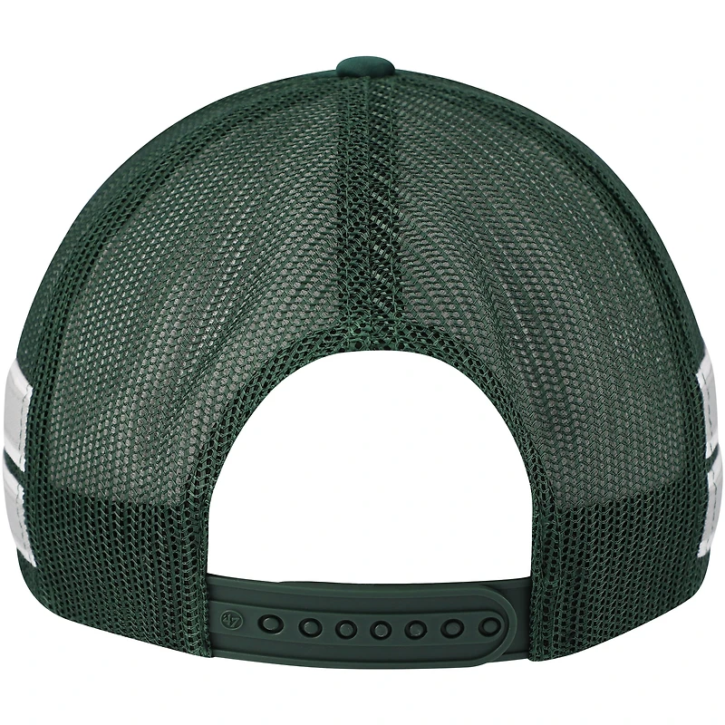Casquette réglable de camionneur à bande latérale verte Michigan State Spartans '47 pour hommes