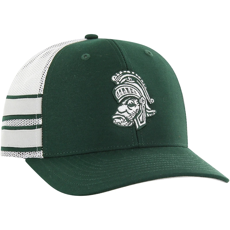 Casquette de camionneur réglable droite 8 des Spartans de l'État du Michigan '47 verte pour hommes
