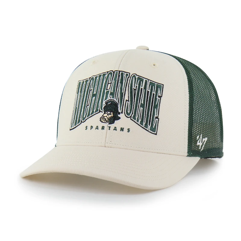 Casquette trucker ajustable pour homme, modèle 47 Natural Michigan State Spartans Drawbridge