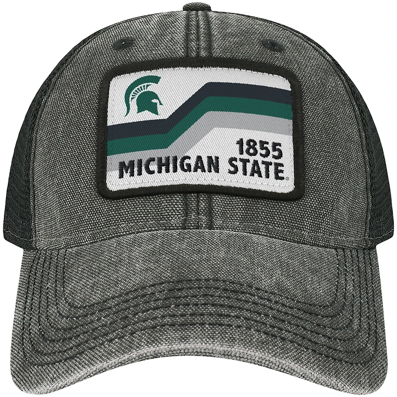 Casquette snapback de camionneur noire Michigan State Spartans Sun & Bars Dashboard pour hommes